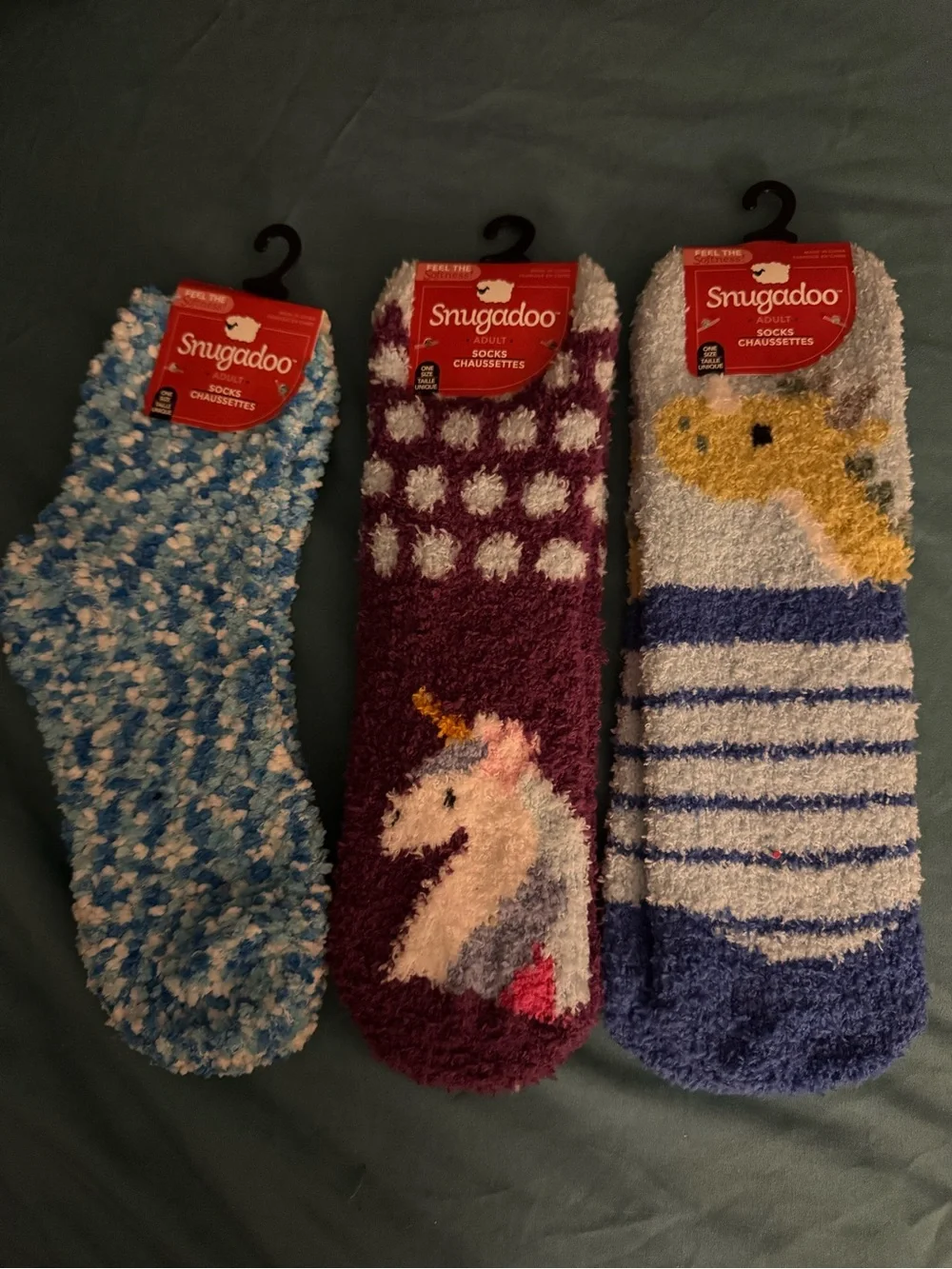 3 Pairs Of Snugadoo Adult Soft Socks